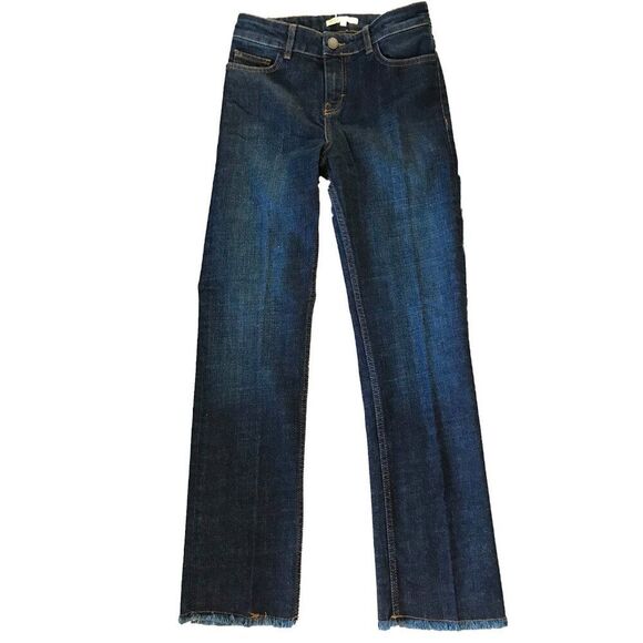 Maje Denim - MAJE Parisse Frayed-hem Denim cropped high-rise Jeans - Size 34 FR / 2 US